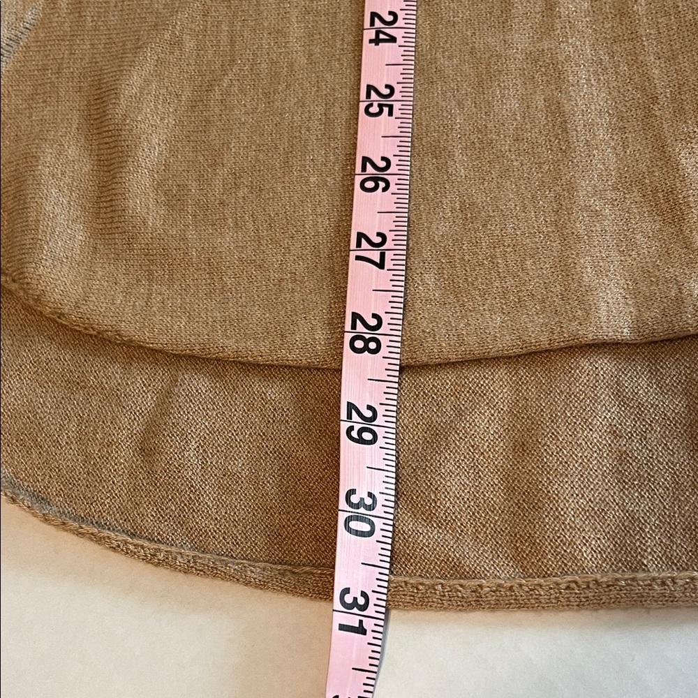 INC Light Weight Camel Tan Long Sleeve Tunic Sweeter Large - Picture 8 of 10